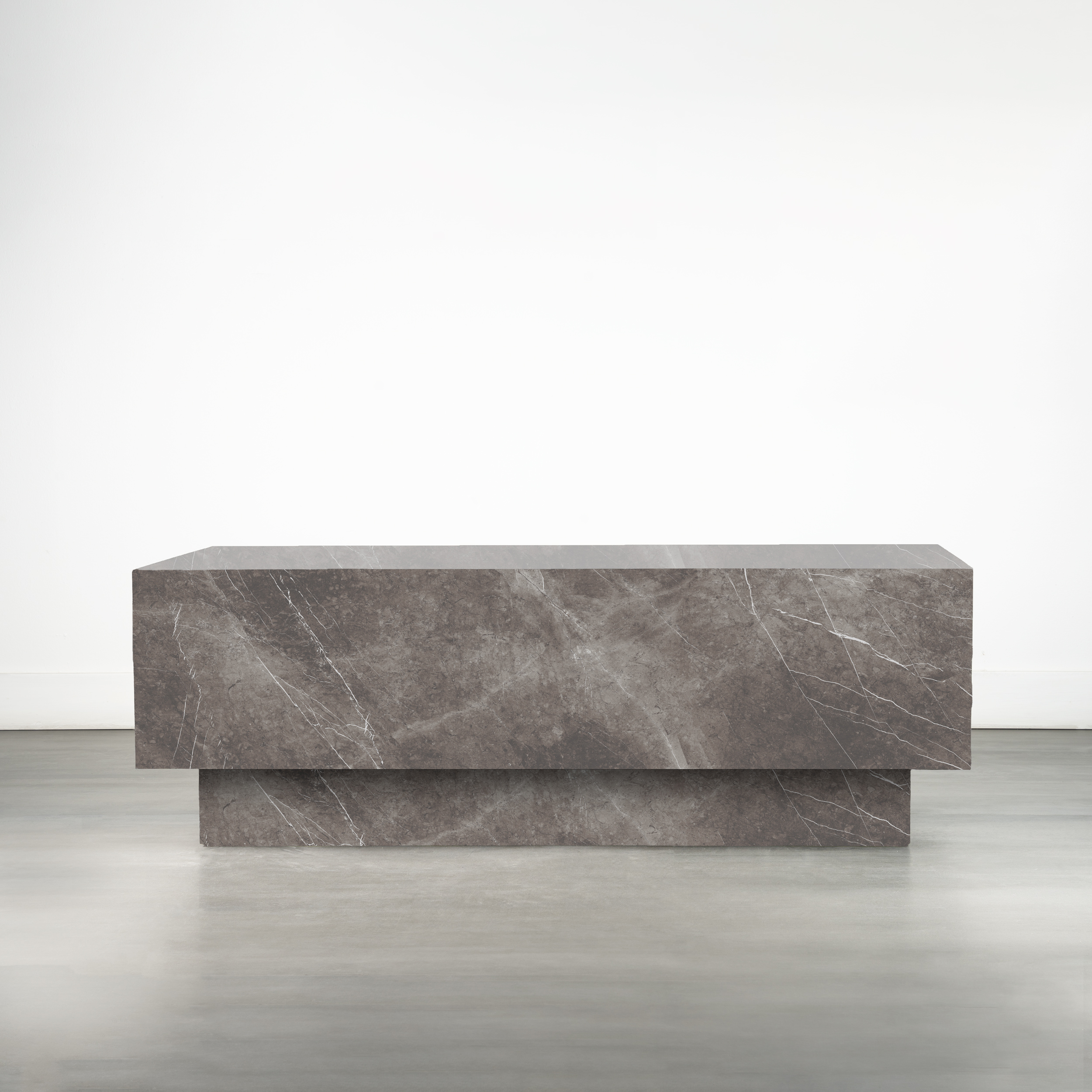Rectangle Coffee Table in Pietra Grey Large-format Porcelain